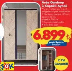 MODA LİFE ARDA GARDIROP 3 KAPAKLI AYNALI